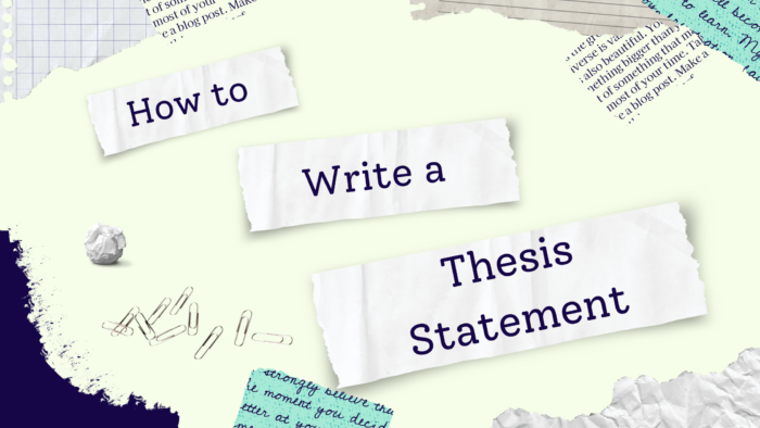 making a thesis statement